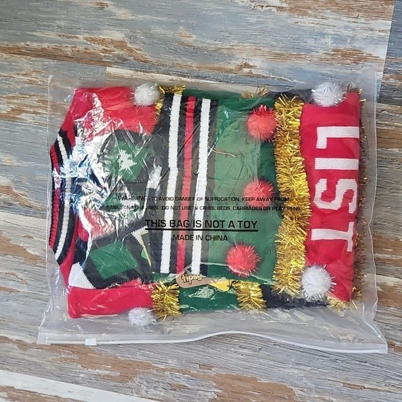 Kid's Naughty or Nice Reversible Sequin Ugly Christmas Sweater - New in Package - Picture 4 of 6